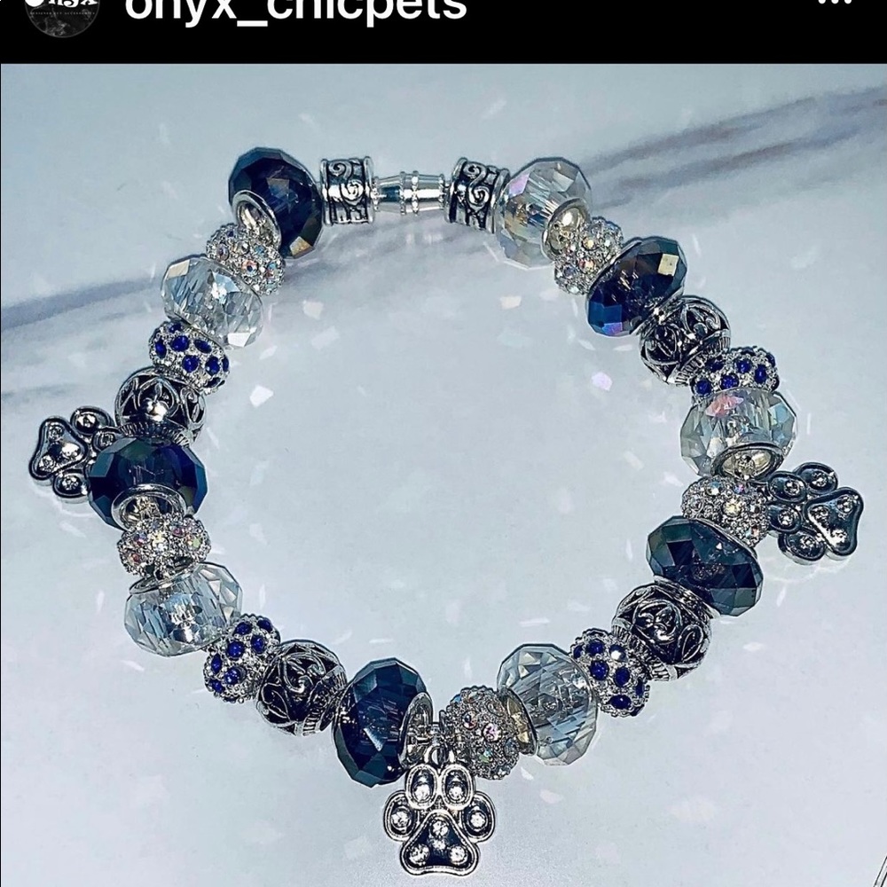Pandora styled beaded pet jewelry.Stainless steel
